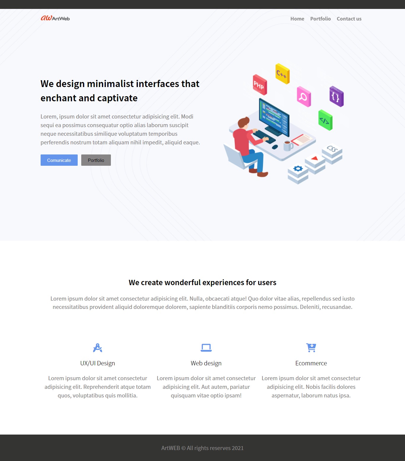 landing page project