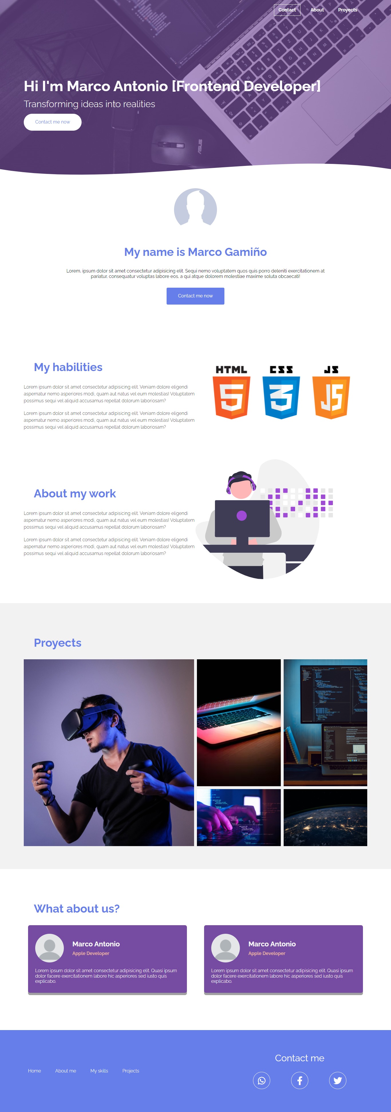 landing page project